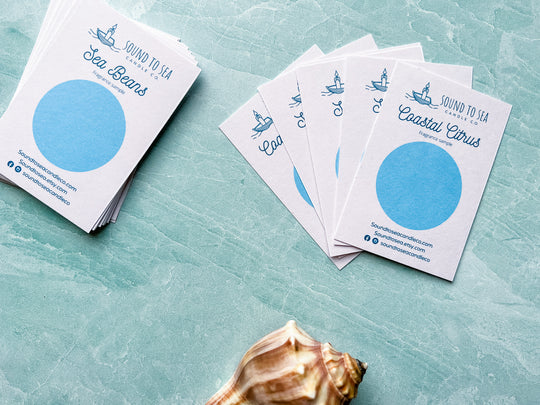 Fragrance Sample Cards - Sound to Sea Candle Co.