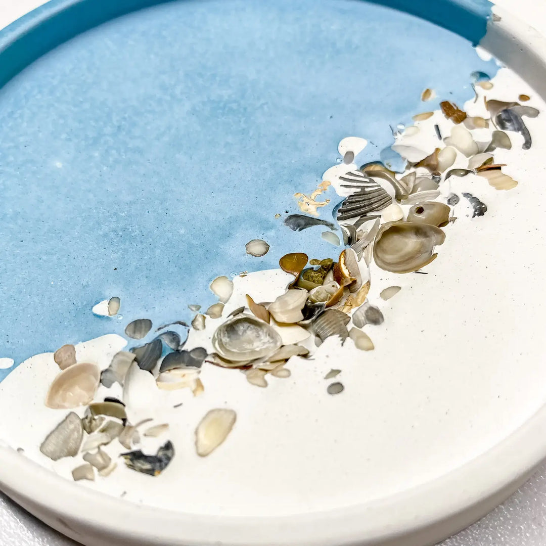 Shell Caoster Nautical shell coaster set – Adrift Candle Co.