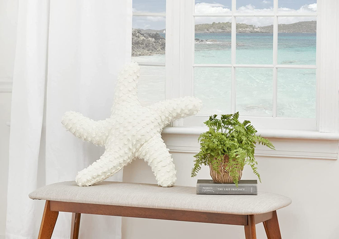 coastal-themed starfish pillow