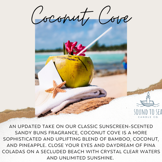 Coconut Cove Candle - Sound to Sea Candle Co., Beaufort, North Carolina