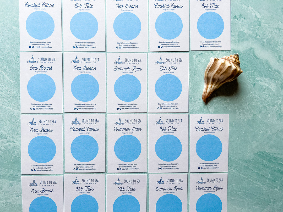 Fragrance Sample Cards - Sound to Sea Candle Co.