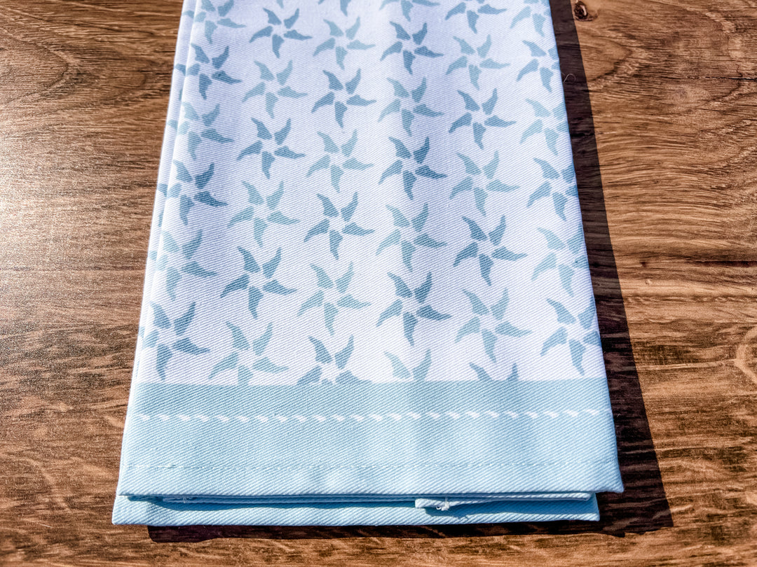 NC Starfish kitchen towel and napkin gift set - Sound to Sea Candle Co.