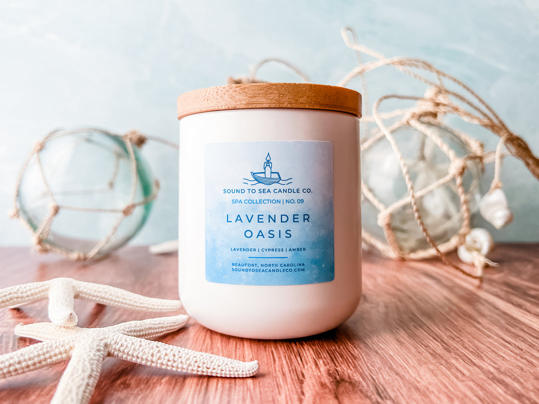 Lavender Oasis candle - Sound to Sea Candle Co.