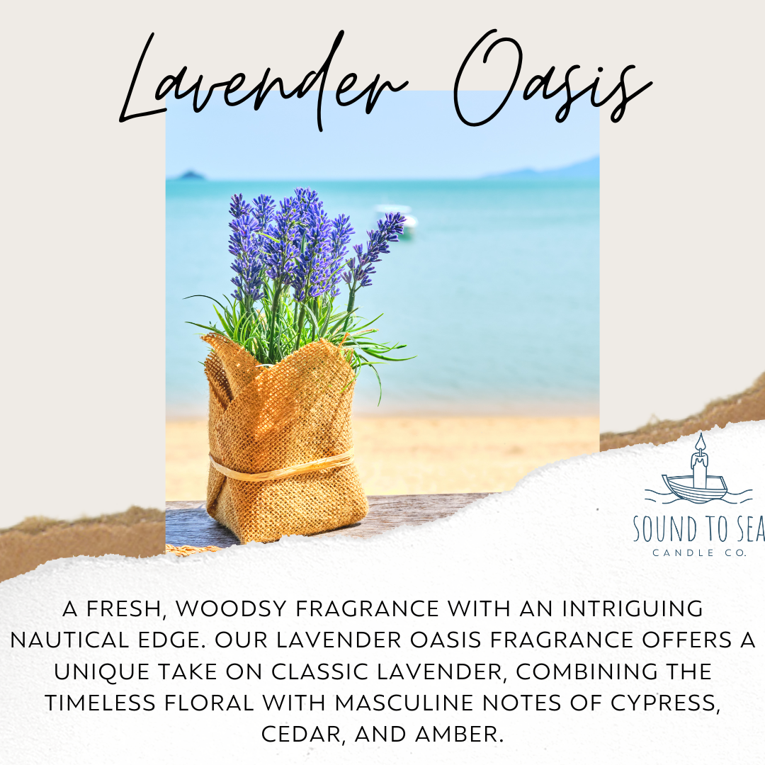 Lavender Oasis candle - Sound to Sea Candle Co.