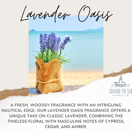 Lavender Oasis candle - Sound to Sea Candle Co.