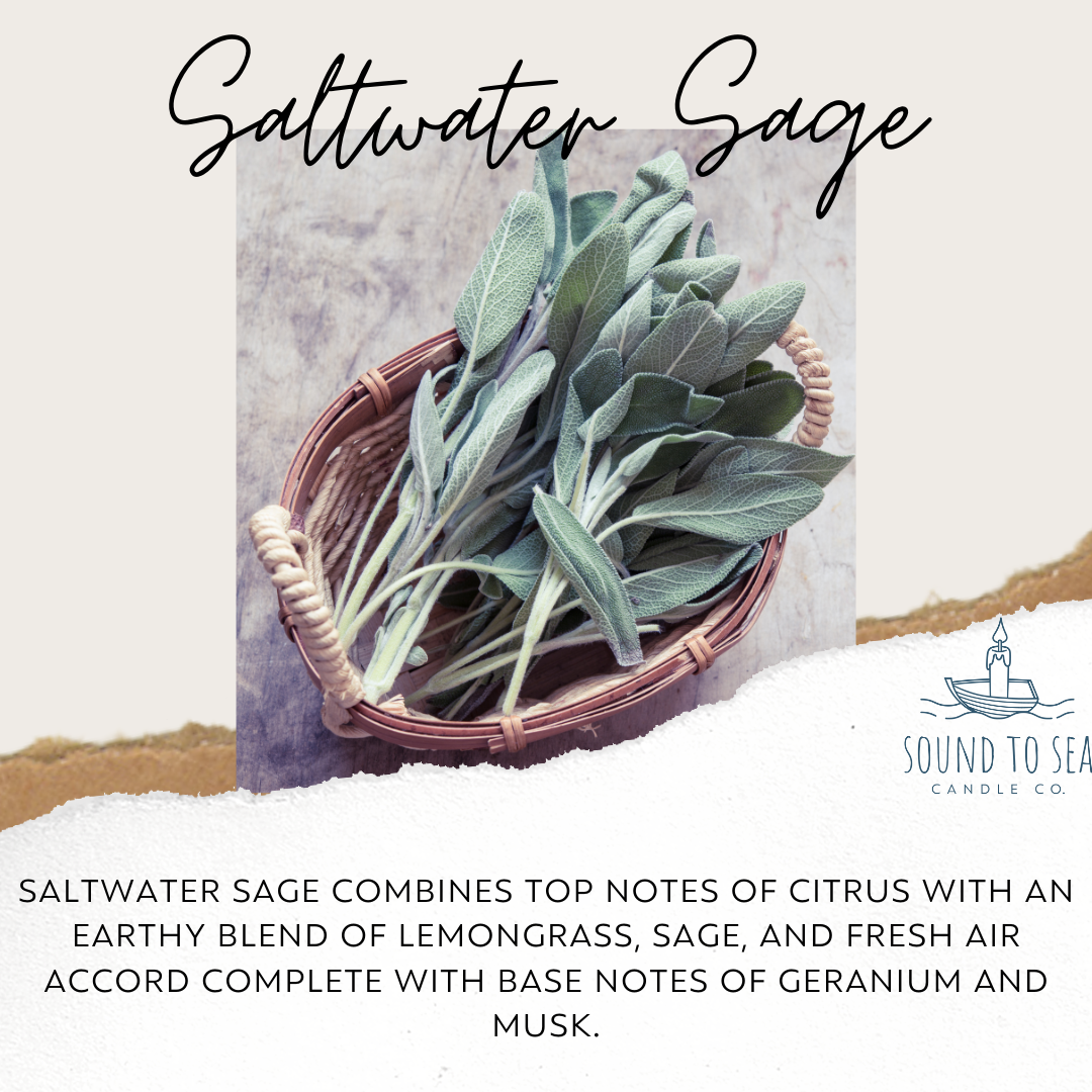 Saltwater Sage candle - Sound to Sea Candle Co.