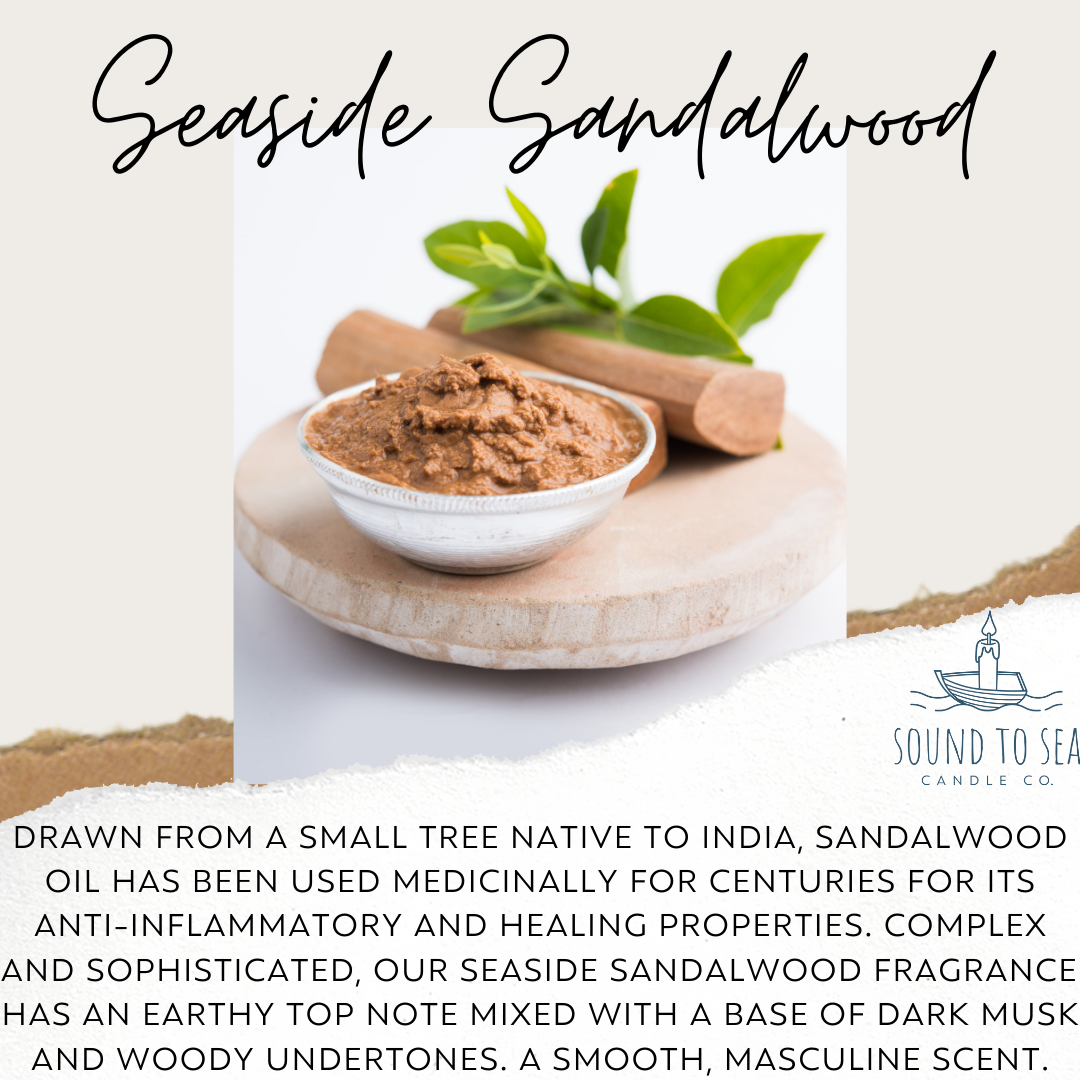 Seaside Sandalwood candle - Sound to Sea Candle Co.