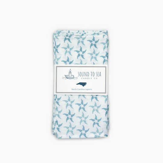 North Carolina starfish napkins, set of 4 - Sound to Sea Candle Co.