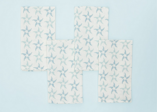 North Carolina starfish napkins, set of 4 - Sound to Sea Candle Co.