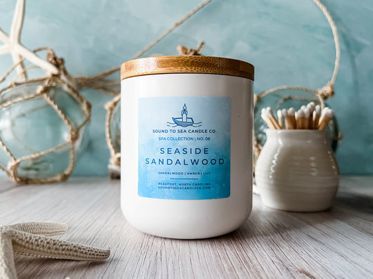 Seaside Sandalwood candle - Sound to Sea Candle Co. 