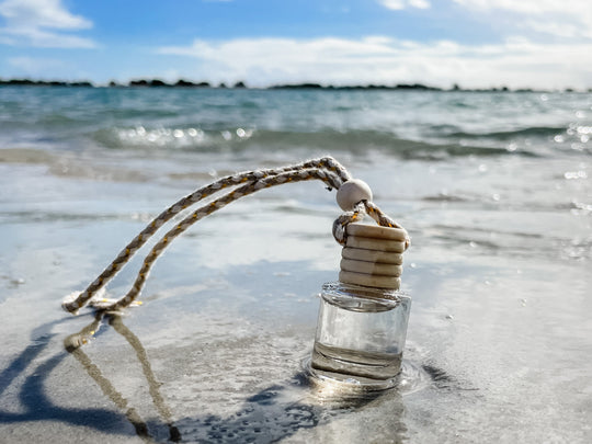 car air freshener on beach