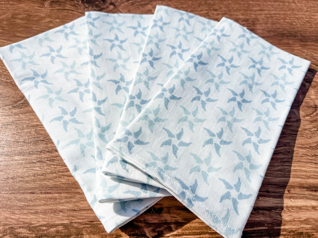 North Carolina starfish napkins, set of 4 - Sound to Sea Candle Co.