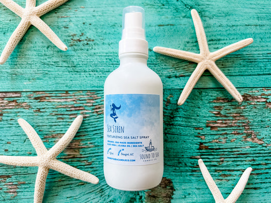 Sea Siren Texturizing Sea Salt Spray for hair - Sound to Sea Candle Co.