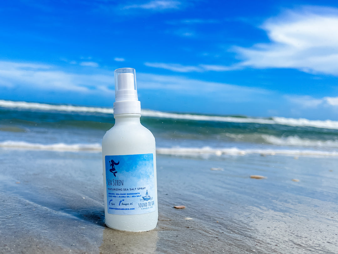 Sea Siren Texturizing Sea Salt Spray for hair - Sound to Sea Candle Co.