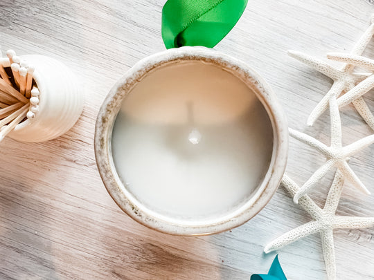 Seaside Cider candle, seashell jar - Sound to Sea Candle Co.