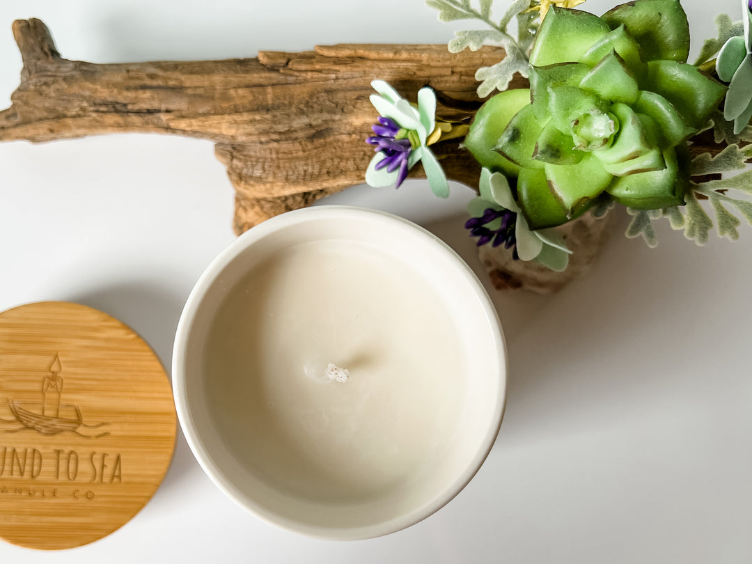 white soy wax candle